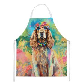 Cocker Spaniel Hippie Dawg Apron Cooking Kitchen Server Baking Crafts Gardening for Adult Women Men, Unisex, Large, Multicolor