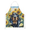 Black and Tan Coonhound in Sunflowers Apron Cooking Kitchen Server Baking Crafts Gardening for Adult Women Men, Unisex, Large, Multicolor