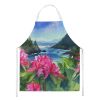 NEW Washington Coast Rhododendrons in Watercolor Apron Cooking Kitchen Server Baking Crafts Gardening for Adult Women Men, Unisex, Large, Multicolor