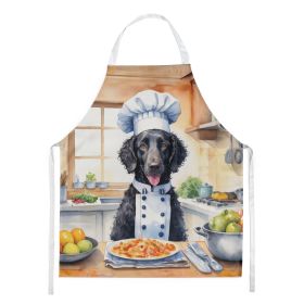 Curly-Coated Retriever The Chef Apron Cooking Kitchen Server Baking Crafts Gardening for Adult Women Men, Unisex, Large, Multicolor