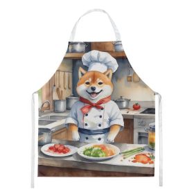 Shiba Inu The Chef Apron Cooking Kitchen Server Baking Crafts Gardening for Adult Women Men, Unisex, Large, Multicolor