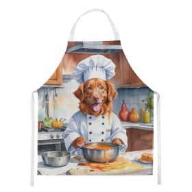 Nova Scotia Duck Tolling Retriever The Chef Apron Cooking Kitchen Server Baking Crafts Gardening for Adult Women Men, Unisex, Large, Multicolor