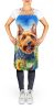 Australian Terrier in Sunflowers Apron Cooking Kitchen Server Baking Crafts Gardening for Adult Women Men, Unisex, Large, Multicolor