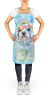 Old English Sheepdog Hippie Dawg Apron Cooking Kitchen Server Baking Crafts Gardening for Adult Women Men, Unisex, Large, Multicolor