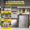 VEVOR BBQ Access Door 17 x 24 Inch Vertical Island Door with Vents Stainless Steel Single Access Door Flush Mount Outdoor Kitchen