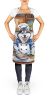 Siberian Husky The Chef Apron Cooking Kitchen Server Baking Crafts Gardening for Adult Women Men, Unisex, Large, Multicolor