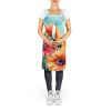 Gerbera Daisies in Watercolor Apron Cooking Kitchen Server Baking Crafts Gardening for Adult Women Men, Unisex, Large, Multicolor