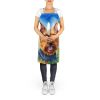 Australian Terrier in Sunflowers Apron Cooking Kitchen Server Baking Crafts Gardening for Adult Women Men, Unisex, Large, Multicolor