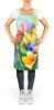 Freesias in Watercolor Apron Cooking Kitchen Server Baking Crafts Gardening for Adult Women Men, Unisex, Large, Multicolor