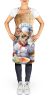 Chihuahua The Chef Apron Cooking Kitchen Server Baking Crafts Gardening for Adult Women Men, Unisex, Large, Multicolor