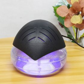 Deluxe package includes scent pack - Home and office water filter air freshener - Essential oil diffuser with LED night light - Compact air purifier f (Color: Black)