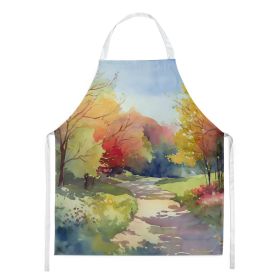 North Carolina Dogwoods in Watercolor Apron Cooking Kitchen Server Baking Crafts Gardening for Adult Women Men, Unisex, Large, Multicolor (Default: Default)