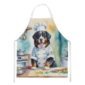 Bernese Mountain Dog The Chef Apron Cooking Kitchen Server Baking Crafts Gardening for Adult Women Men, Unisex, Large, Multicolor (Default: Default)